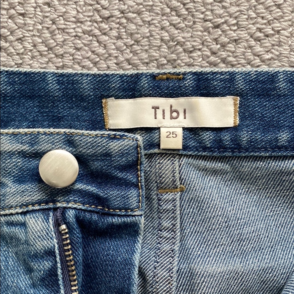 Tibi Double Waist Carpenter Jeans size 25 in classic wash NWOT - Picture 9 of 16